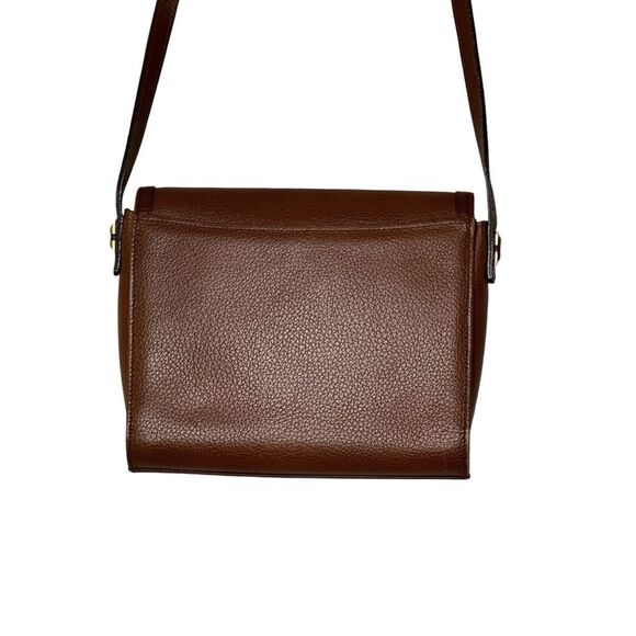 Authentic Burberrys Vintage Leather Shoulder Cross Body Bag Purse Brown 3046L - Picture 8 of 16